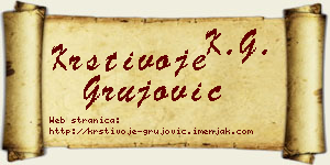 Krstivoje Grujović vizit kartica